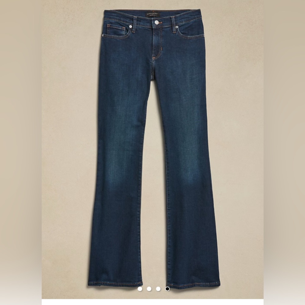 Banana Republic Medium/ Dark Wash Blue Flare Jeans